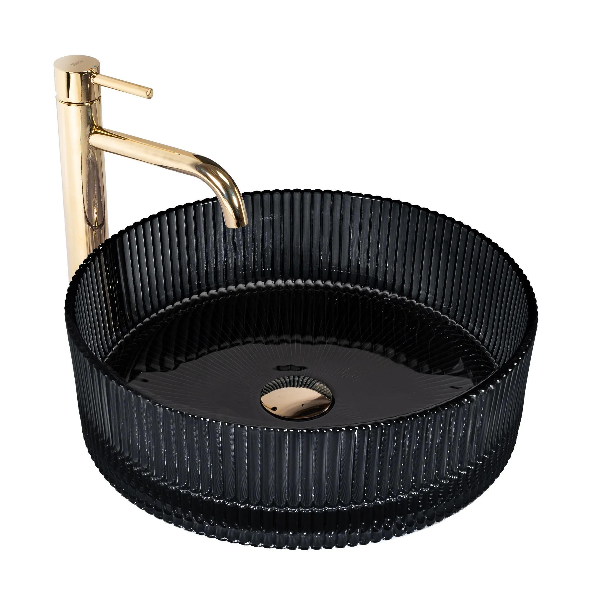 REA Aufsatzwaschbecken Schwarz 40x13x40 cm