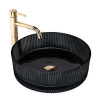 AUFSATZWASCHBECKEN Rea Ingrid Black - Schwarz, Keramik (40/13/40cm) - REA