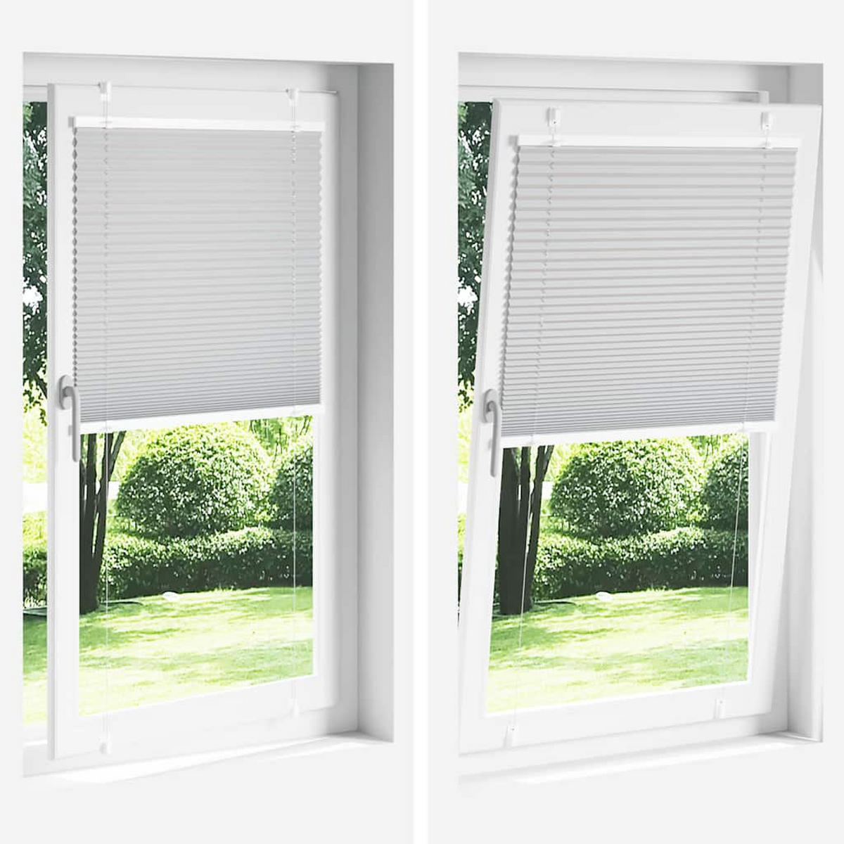 PLISSEE 40/200 cm Stoffbreite 39,4 cm aus Polyester Weiß - Weiß, Textil (40/200cm) - vidaXL