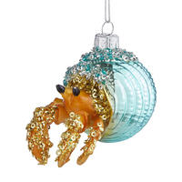 BAUMANHÄNGER Hang On Krabbe - Hellblau, Glas (10/7/10cm) - Butlers