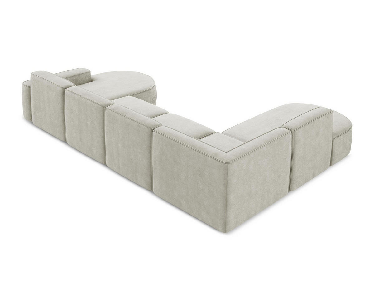 ECKSOFA Links Strukturstoff Grau - Dunkelgrau/Schwarz, Holzwerkstoff/Kunststoff (224/166cm) - LaMiaSofa