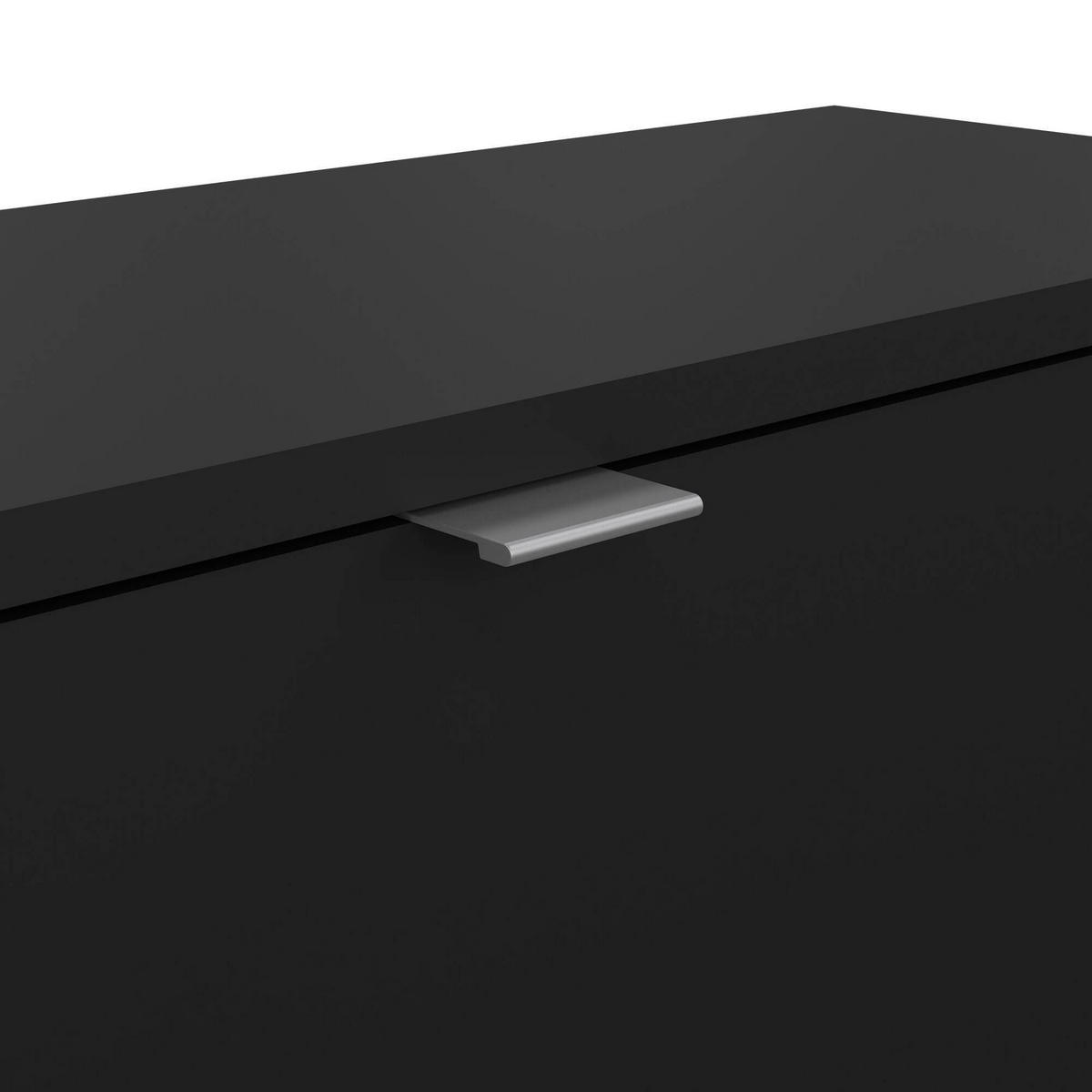 SCHUHSCHRANK Schwarz 24.05/70.3/85.2 cm - Schwarz, Holzwerkstoff (70/85/24cm) - DMORA