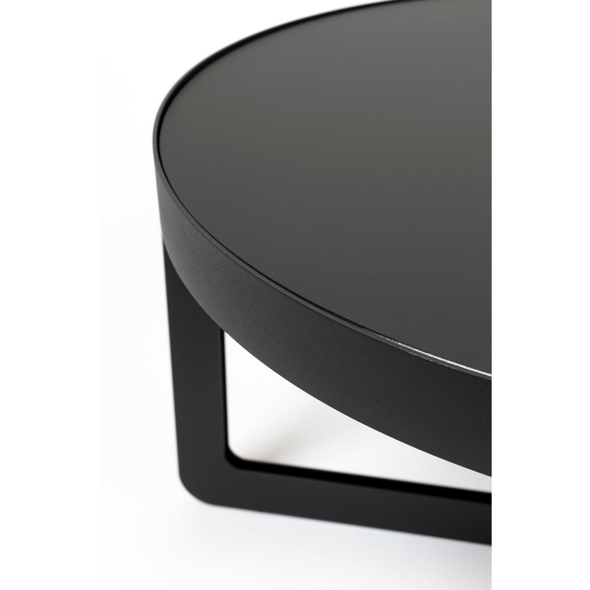 COUCHTISCH Centre Oval 102x68 cm Schwarz - Schwarz, Metall (102/68/36cm) - Zuiver