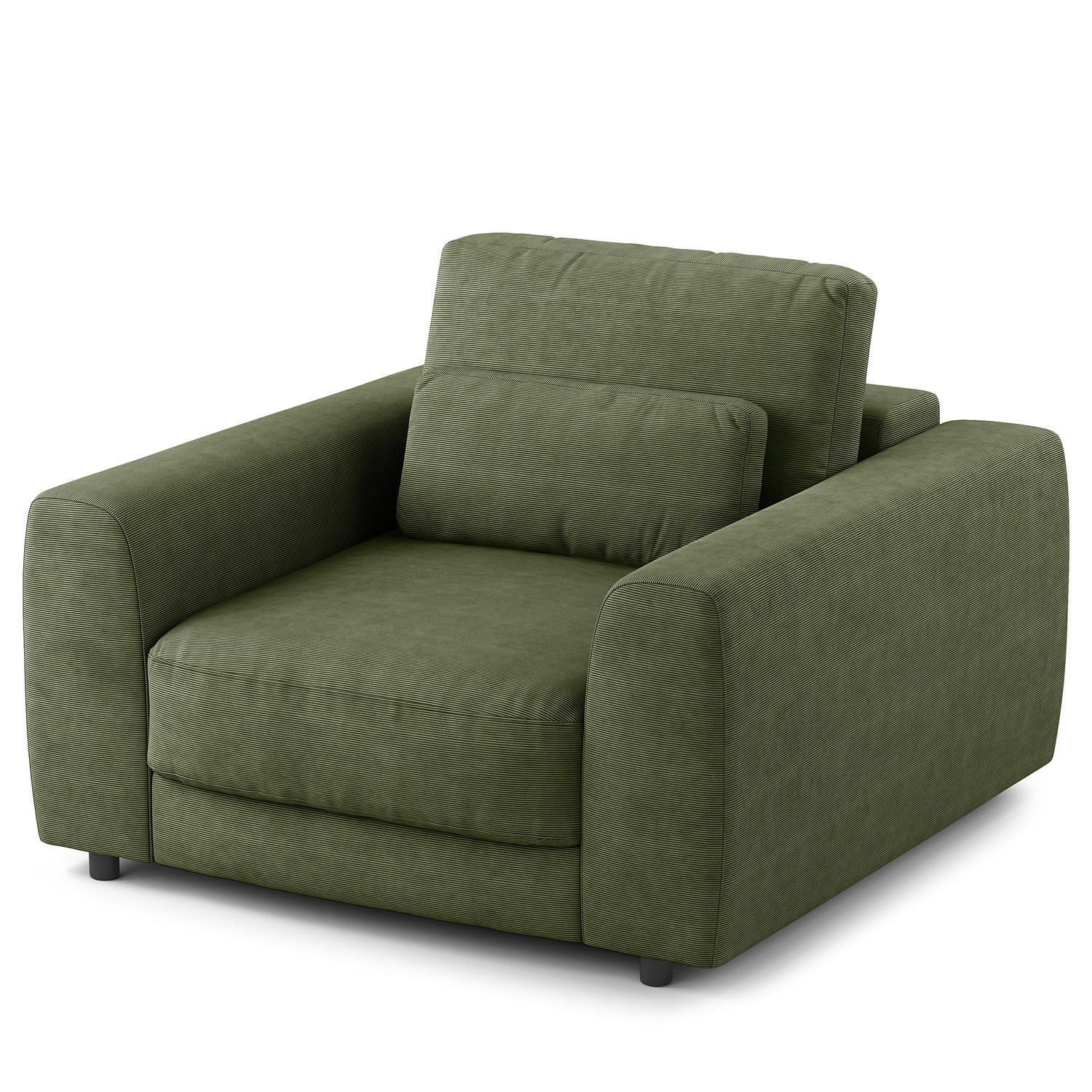 SESSEL - Schwarz/Grün, Kunststoff/Textil (116/80/117cm) - home24