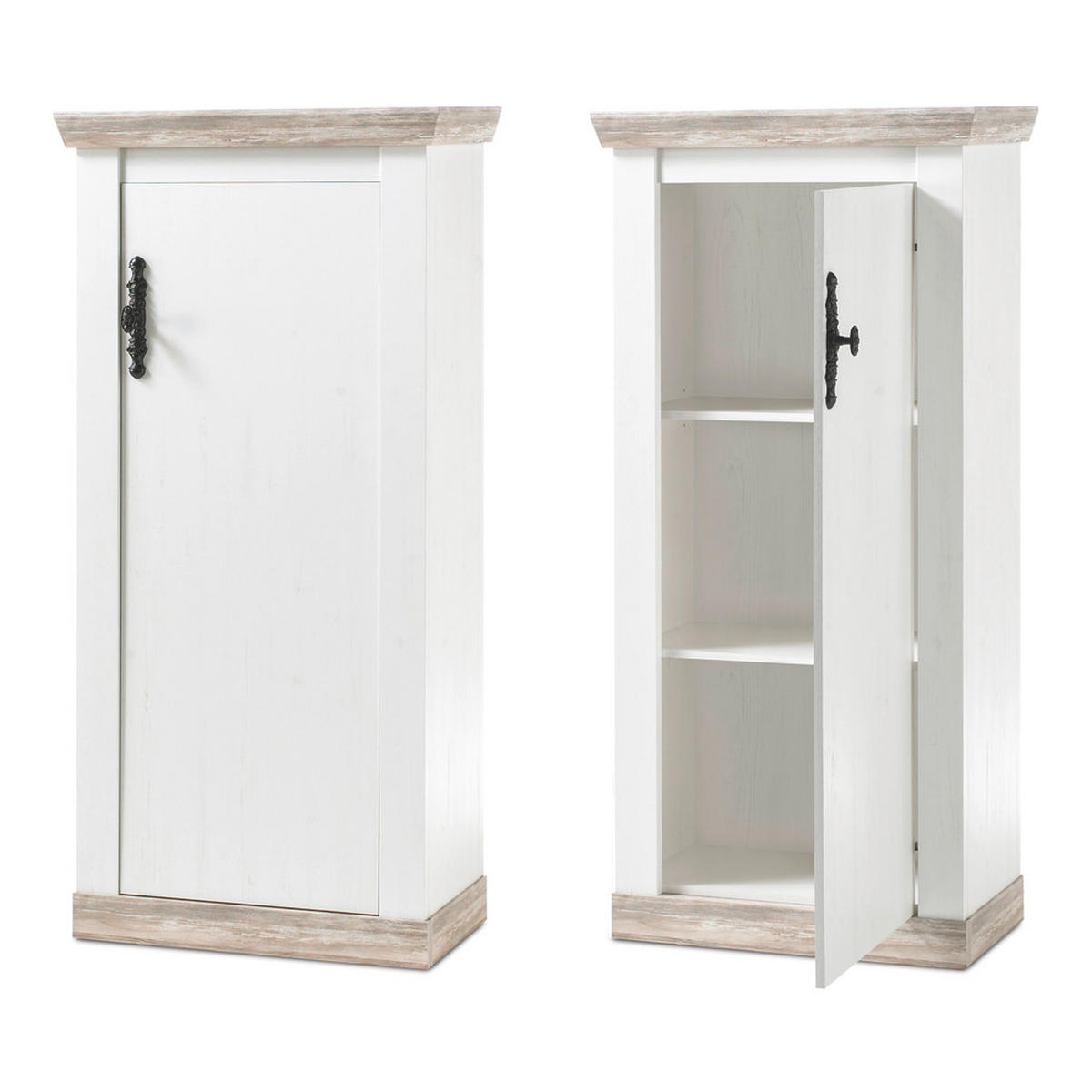 WOHNZIMMER-SET 4-TLG. Ferna-61 - Weiß, Holzwerkstoff (215/201/44cm) - Lomado