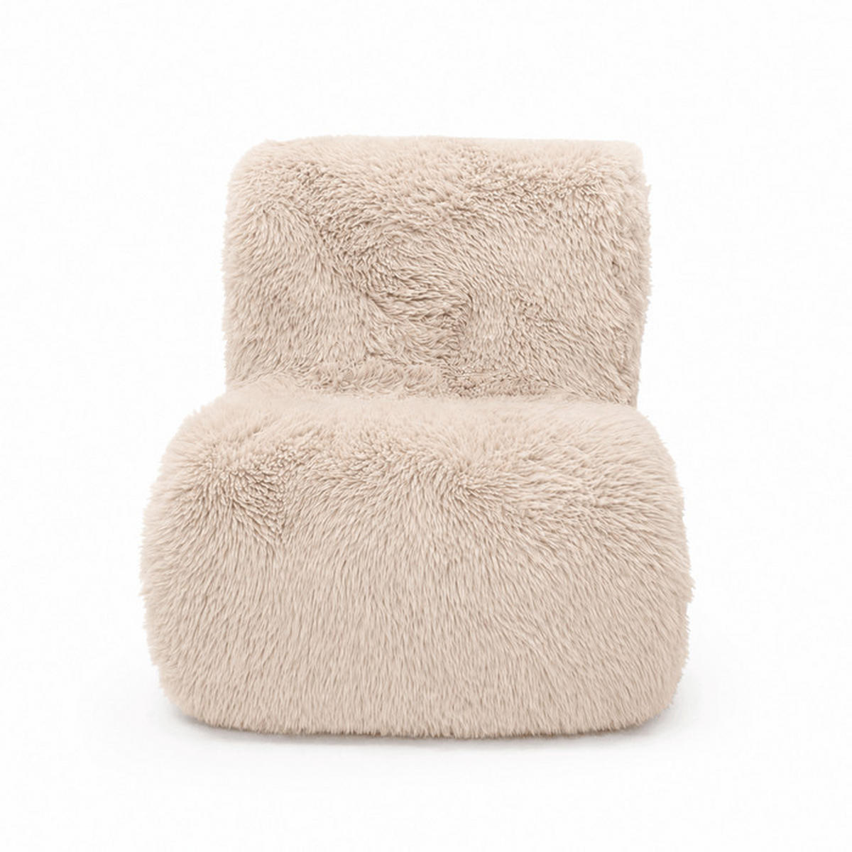 KINDERSESSEL Mammoth flauschig - Sandfarben, Textil (40/50/60cm) - MeowBaby