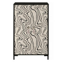 SIDEBOARD aus MDF mit 2 dekorativen Türen WALTER - Taupe, Holzwerkstoff (45/123/75cm) - RNT By Really Nice Things