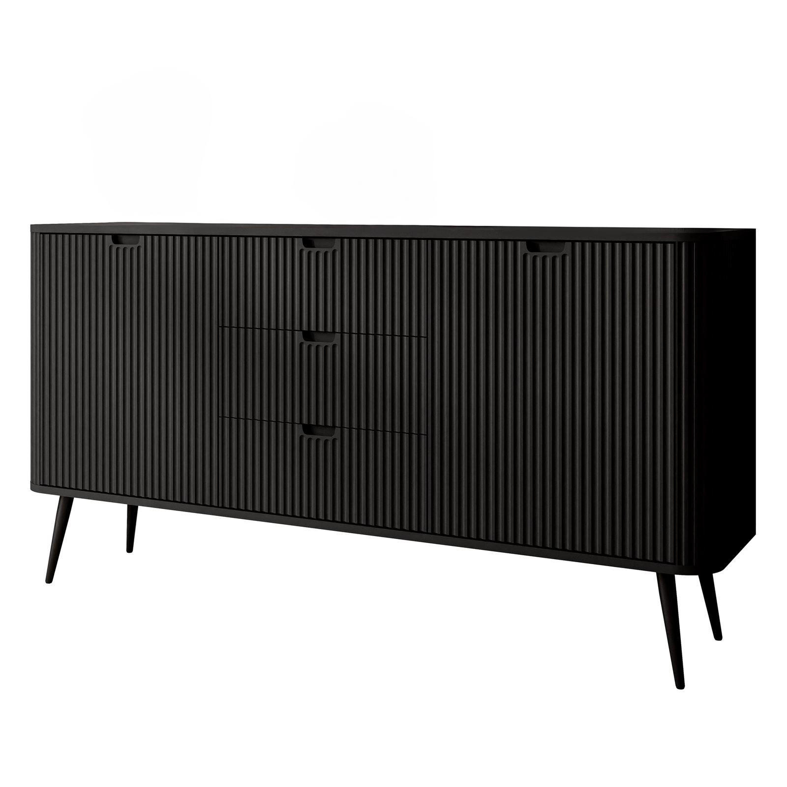 Lookway Kommode Schwarz 168x87x39 cm
