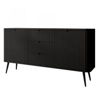 KOMMODE ZAIRA KSZ168 mit Schubladen Schwarz - Schwarz, Holzwerkstoff (168/87/39cm) - Lookway
