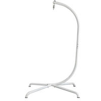 HÄNGESESSELSTÄNDER C-Ständer mit Federhaken Weiß 150 kg - Weiß, Metall (118.1/21.1/1.5cm)