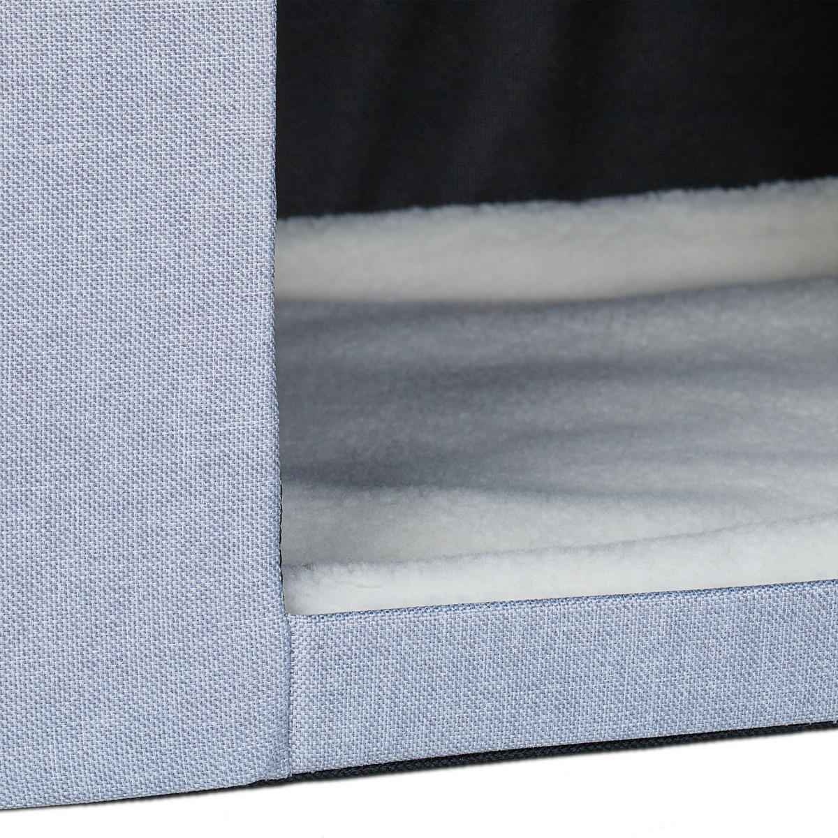 KATZENHÖHLE - Grau, Holzwerkstoff/Textil (74.5/38.5/37cm) - Relaxdays