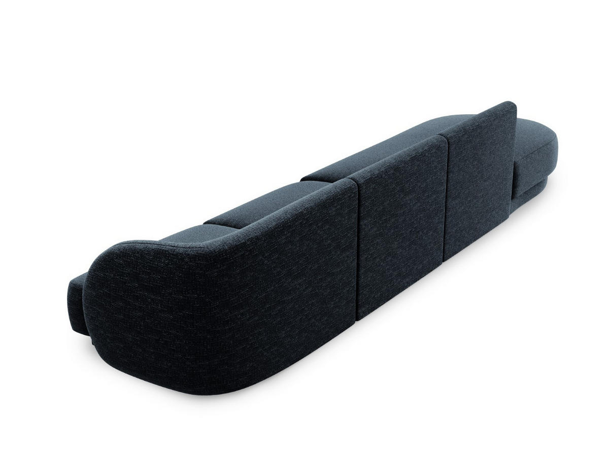 LINKES-SOFA Miley aus Chenille-Stoff königsblau 4 Sitzplätze - Blau, Textil (90/70/323cm) - Micadoni