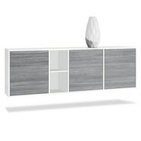 SIDEBOARD Cuba Türen in Avola-Anthrazit - Anthrazit, Holzwerkstoff (182/53/35cm) - Vladon
