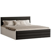 POLSTERBETT VANTAGE 160/200 cm, Bettkasten, ohne Matratze, Schwarz - Schwarz, Holz/Holzwerkstoff (160/200cm) - Idohome