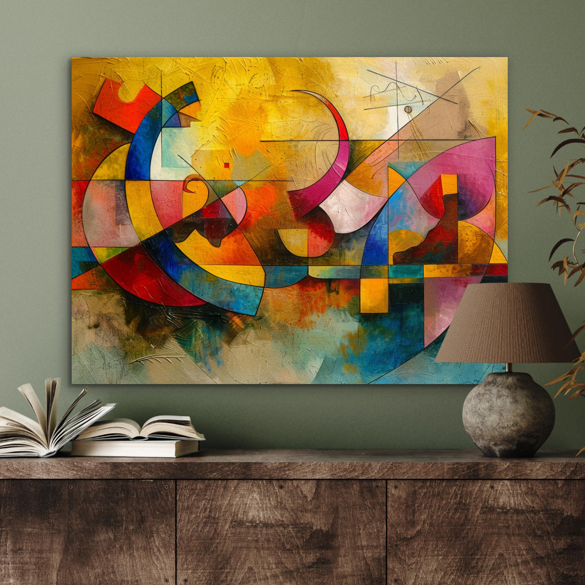 KOVOVÝ OBRAZ Umenie - abstraktné - moderné 80x60 cm - žltá, kov (80/60cm) - MuchoWow