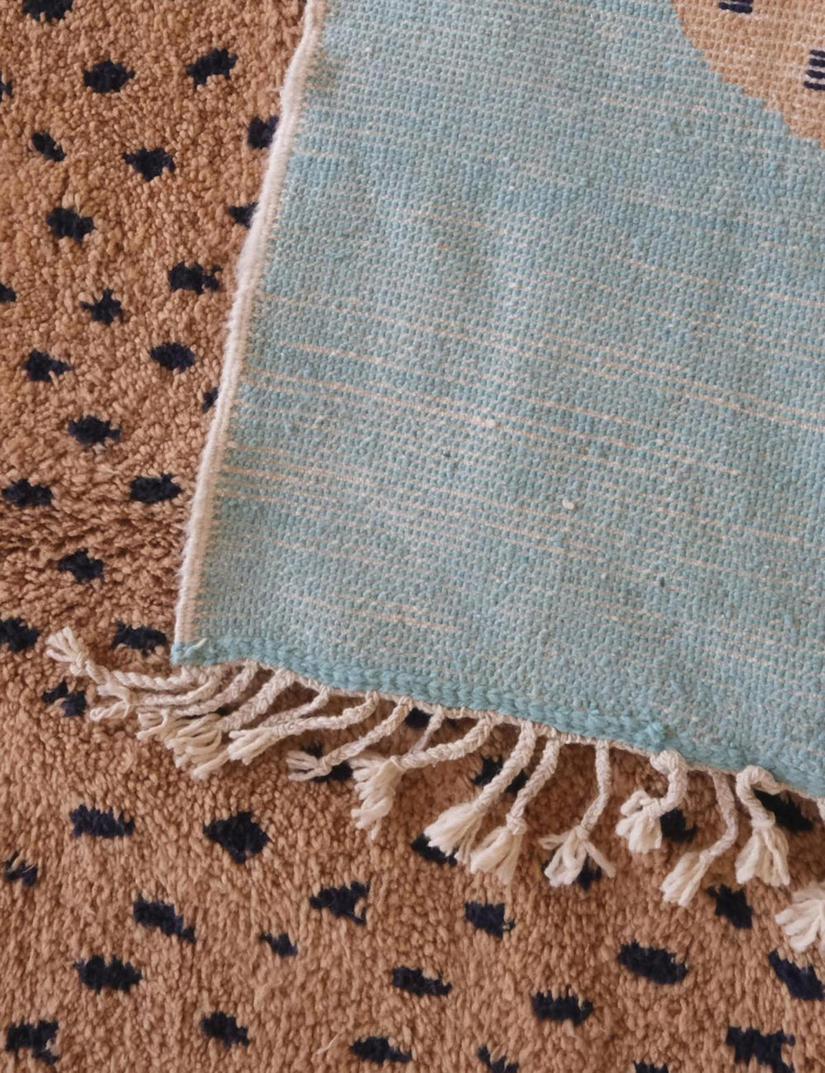 BERBERTEPPICH aus Marokko modern aus Wolle 200x 300 cm - Grün, Naturmaterialien (200/300cm) - AFK Living