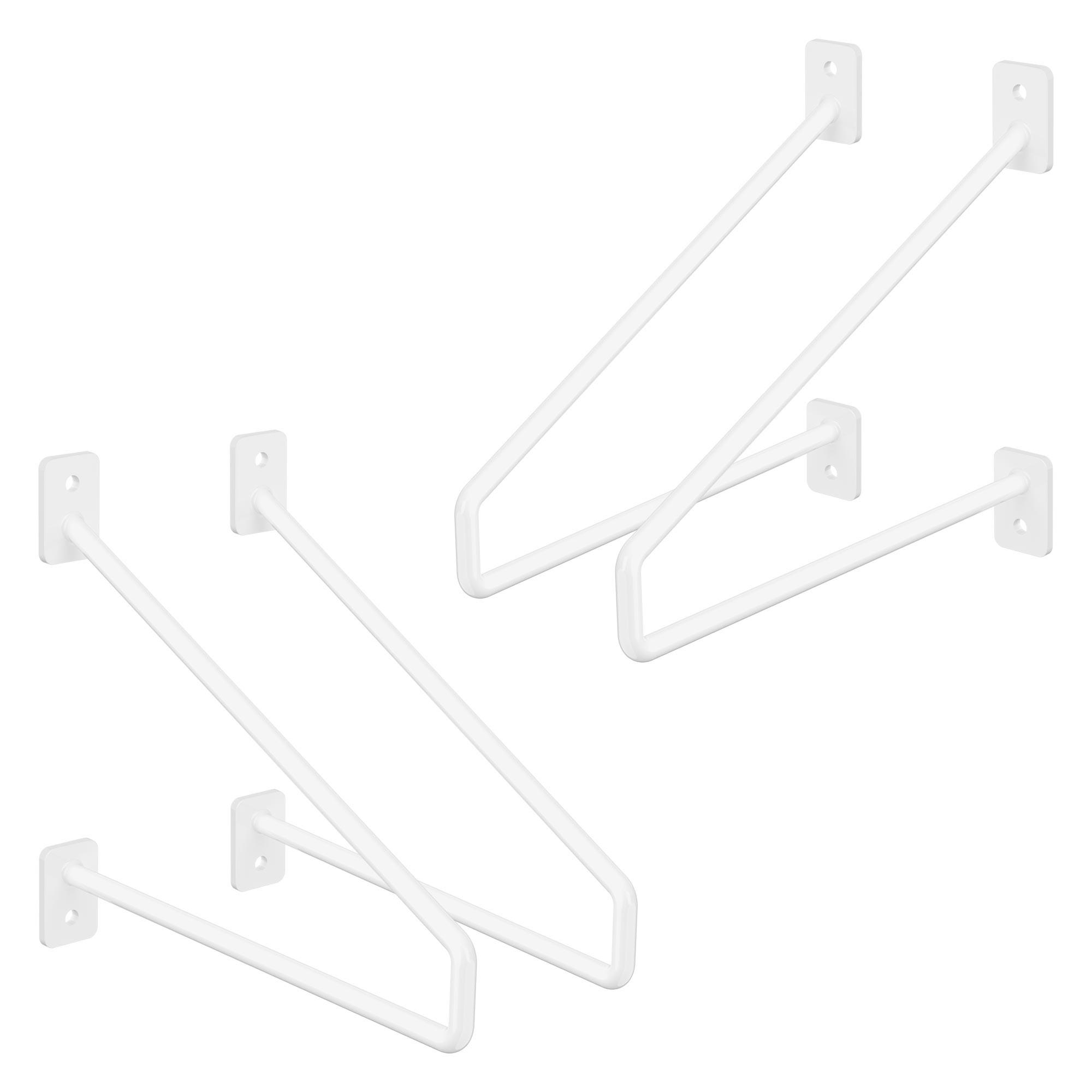 REGALHALTERUNG 2er Set 220mm Weiss - Weiß, Metall (18/2.3/22cm) - ML-DESIGN