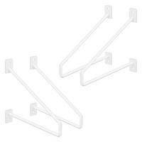 REGALHALTERUNG 2er Set 220mm Weiss - Weiß, Metall (18/2.3/22cm) - ML-DESIGN