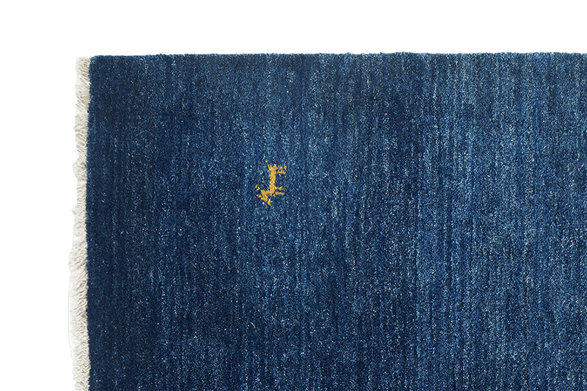 GABBEH-TEPPICH handgeknüpft Blau 205/153 cm Schurwolle - Blau, Textil (153/205cm) - Looma