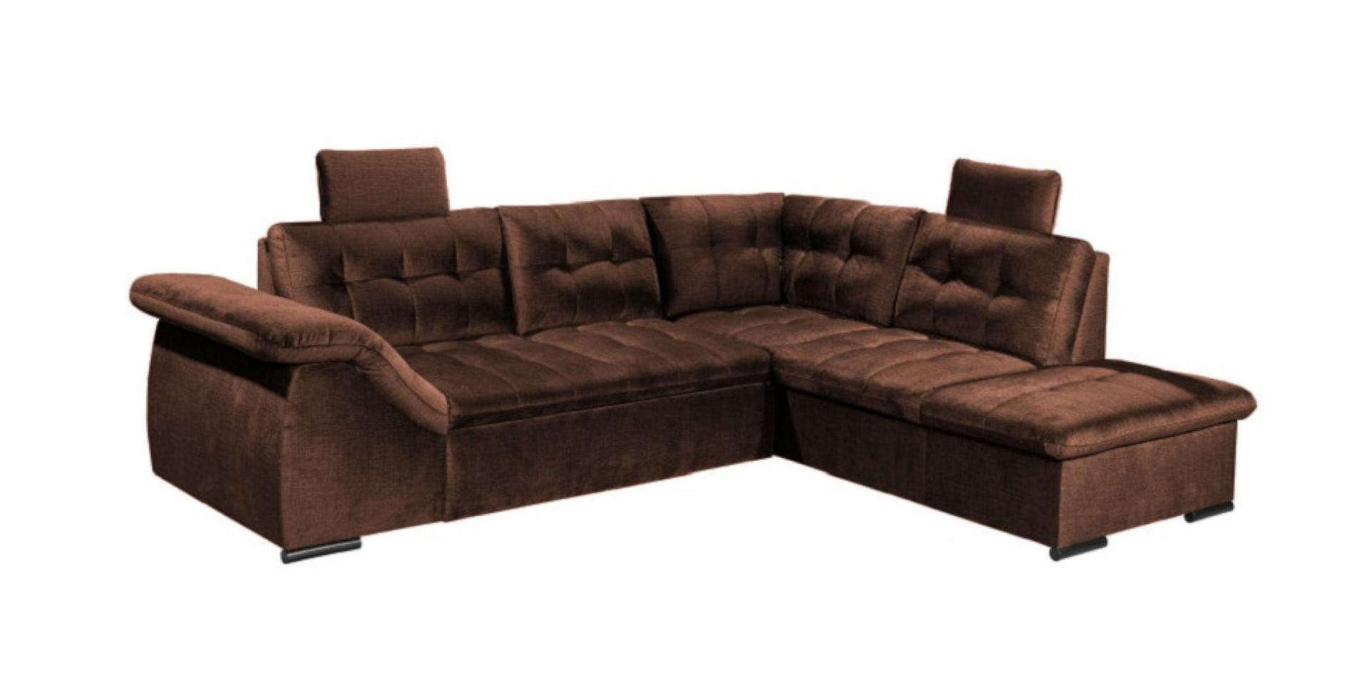 ECKSOFA mit Schlaffunktion und Bettkasten - Kupferfarben, Kunststoff/Textil (217/283cm) - ed exciting design