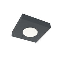 DECKENLEUCHTE - Anthrazit, Metall (15/15/4cm) - Lumicom