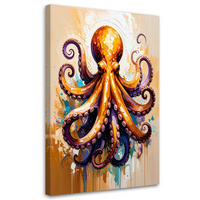 LEINWANDBILD Bar oder das Restaurant Oktopus 80x120cm - Beige, Textil (80/120cm) - Feeby