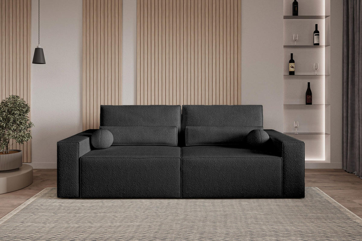 SCHLAFSOFA - Denver mini - Schwarz (Anthology 19) - Schwarz, Holzwerkstoff (248/92/110cm) - Möblo