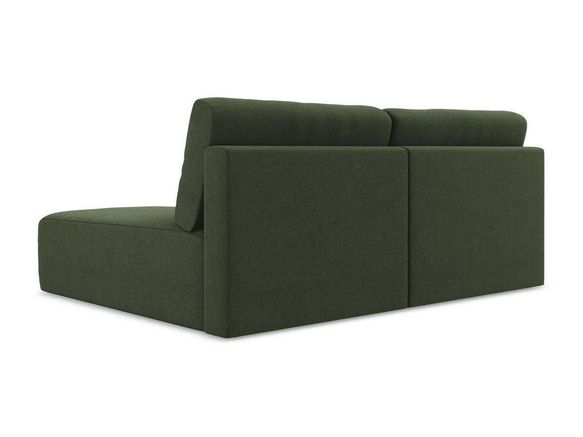 ECKSOFA mit Schlaffunktion rechts Strukturstoff Stoff Grün - Blau/Schwarz, Kunststoff/Textil (210/149cm) - Makamii