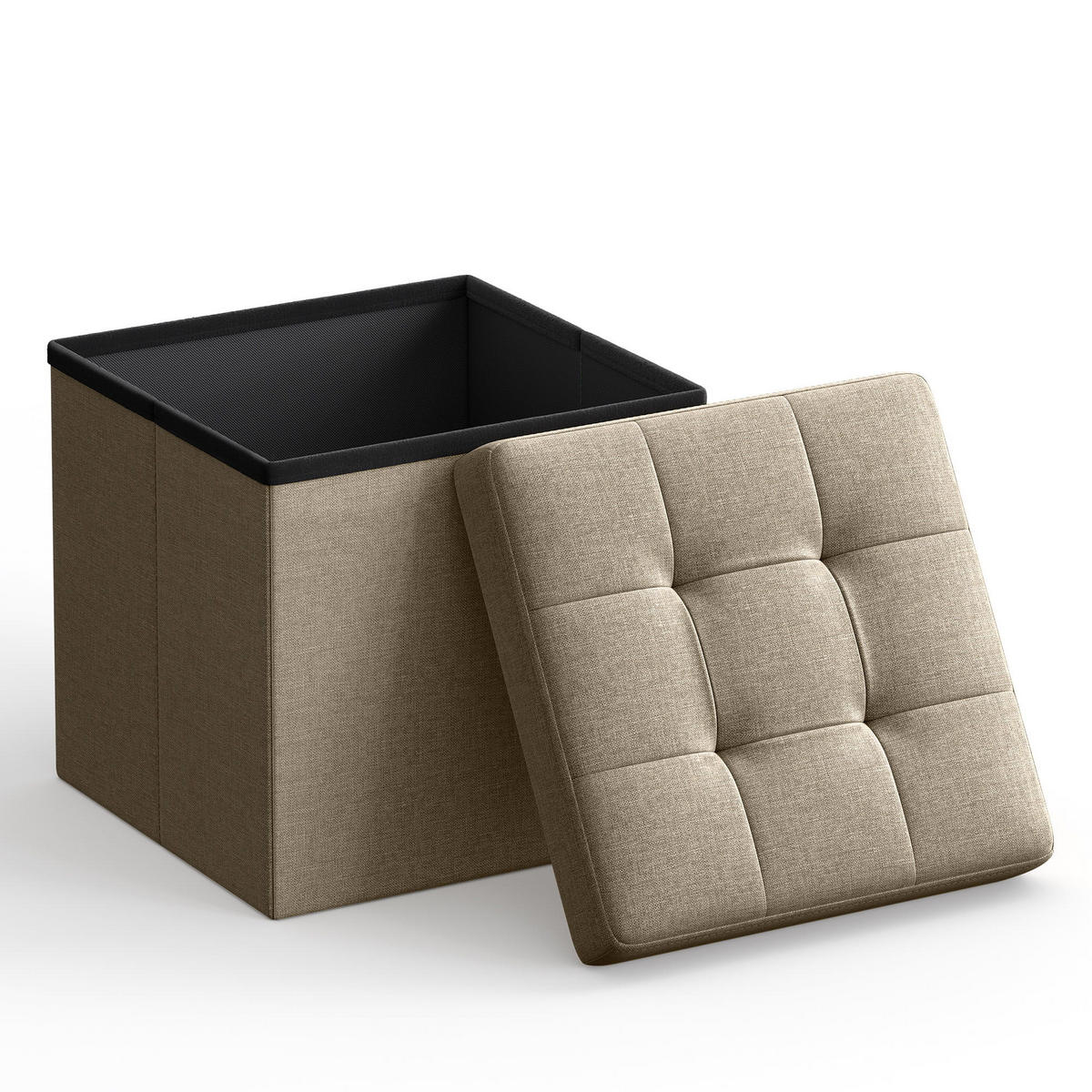 SITZBOX Neutral 30x30 cm mit Stauraum - Naturfarben, Holzwerkstoff (30/30/30cm)