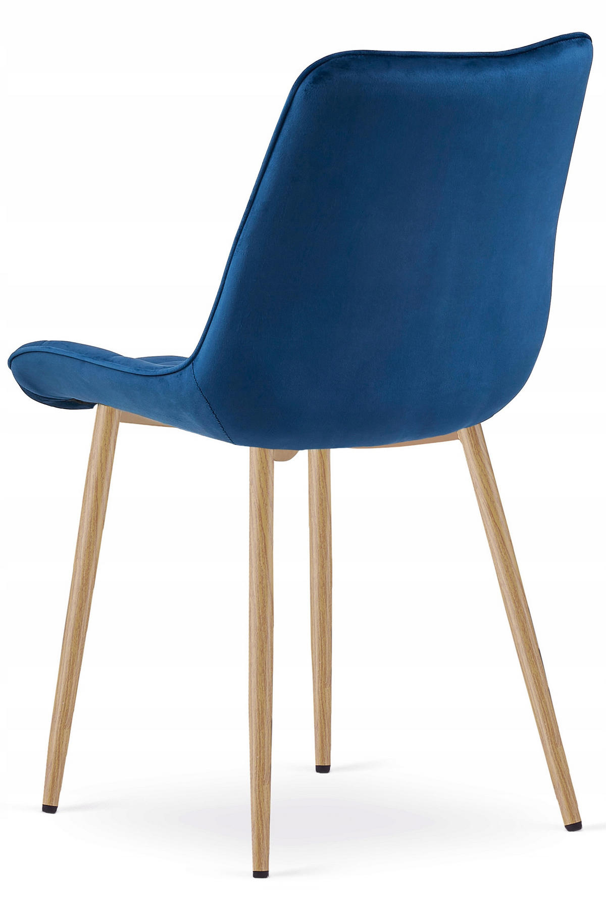 STUHL Samt Dunkelblau 54x60 cm BERA Einfacher Selbstaufbau - Blau, Textil (54/52/60cm)