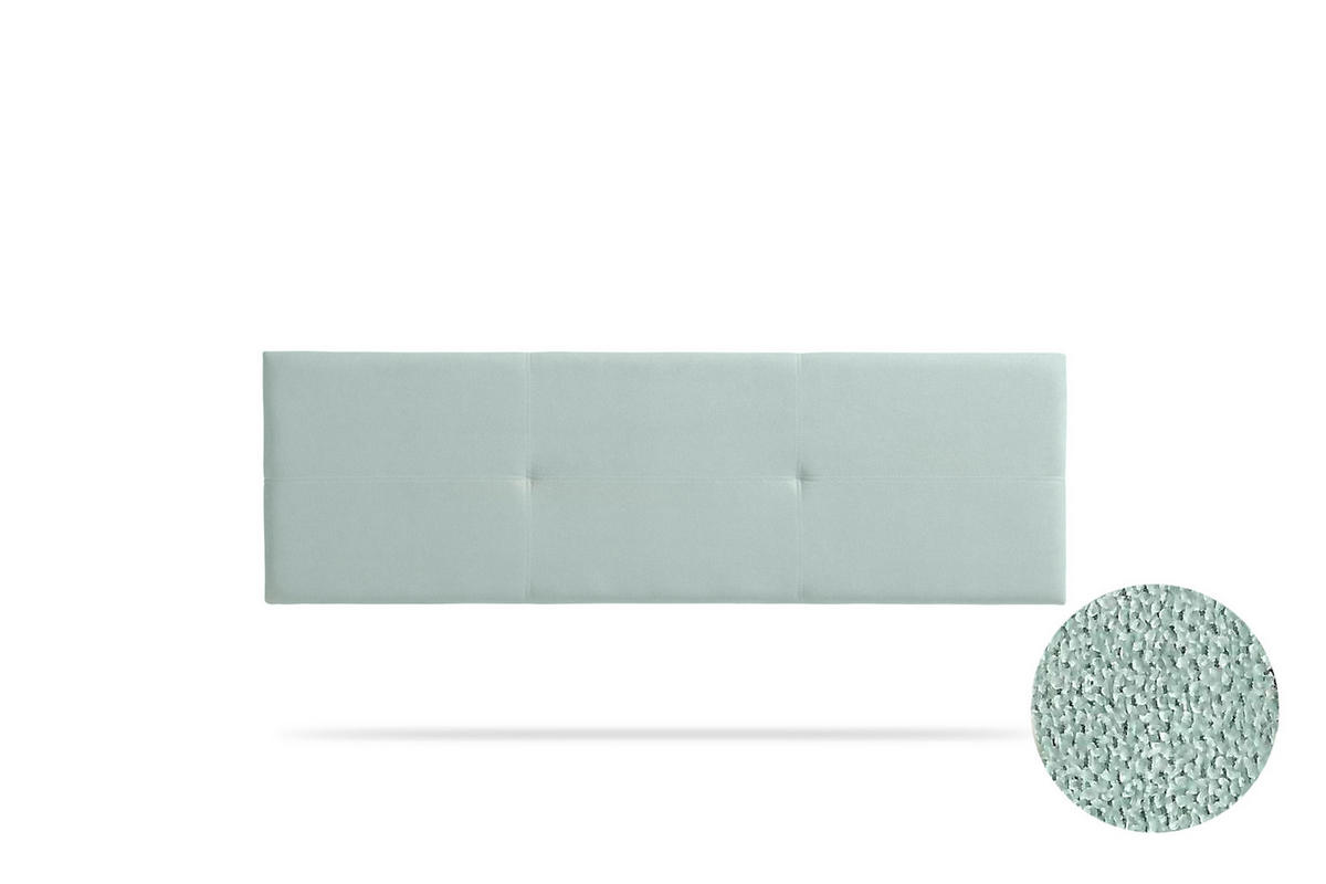 KOPFTEIL gepolstert ALMA Aqualine 170x50x5 cm - Wassergrün - Moonia - Pastellgrün, Holz (170/5/50cm)
