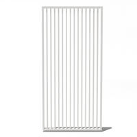 LAMELLENWAND für Pergola 0,93 m aus Aluminium Weiß - Weiß, Metall (93/234/6cm) - WEIDE