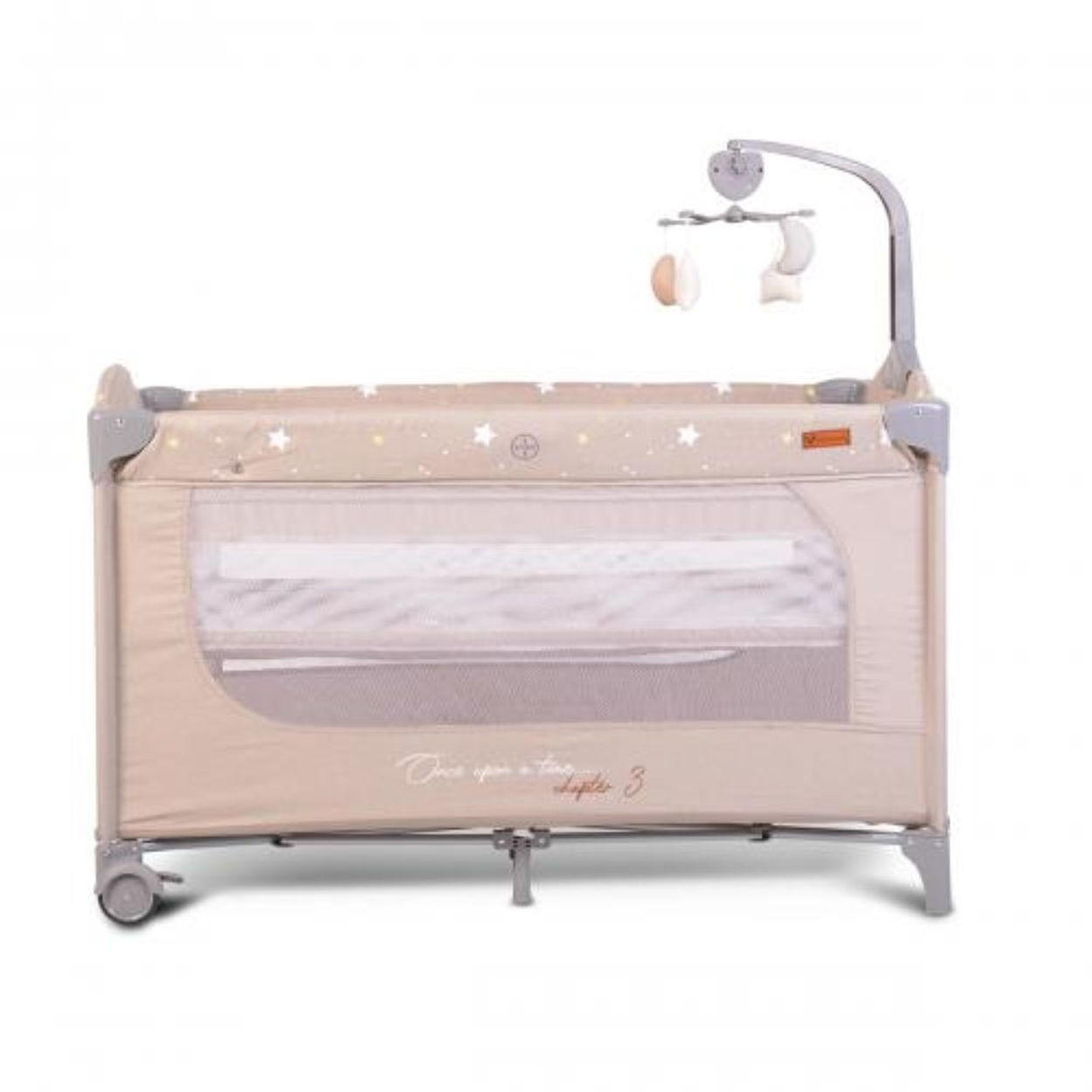 REISEBETT Once upon a time beige Laufstall zwei Ebenen Matratze Wickelauflage - Beige, Kunststoff (60/120cm) - Cangaroo