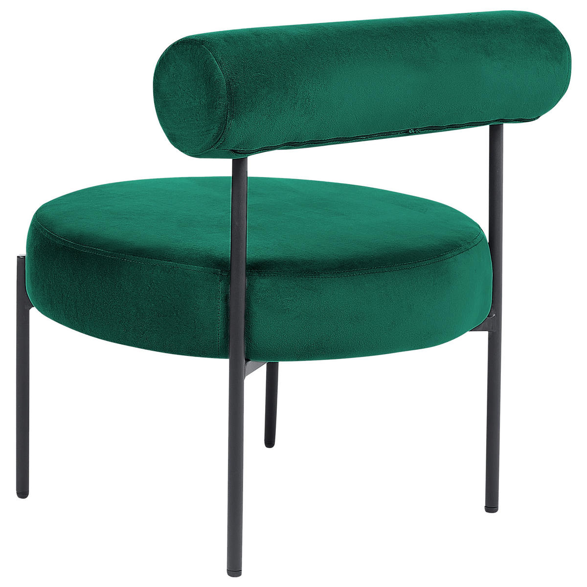 FOTEL Bársony Zöld/Fekete Alpha - zöld, textil/fém (60/66/60cm) - Beliani