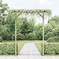 GARTENPERGOLA 205x40x203 cm Holz - Braun, Holz (205/205/40cm) - furnicato