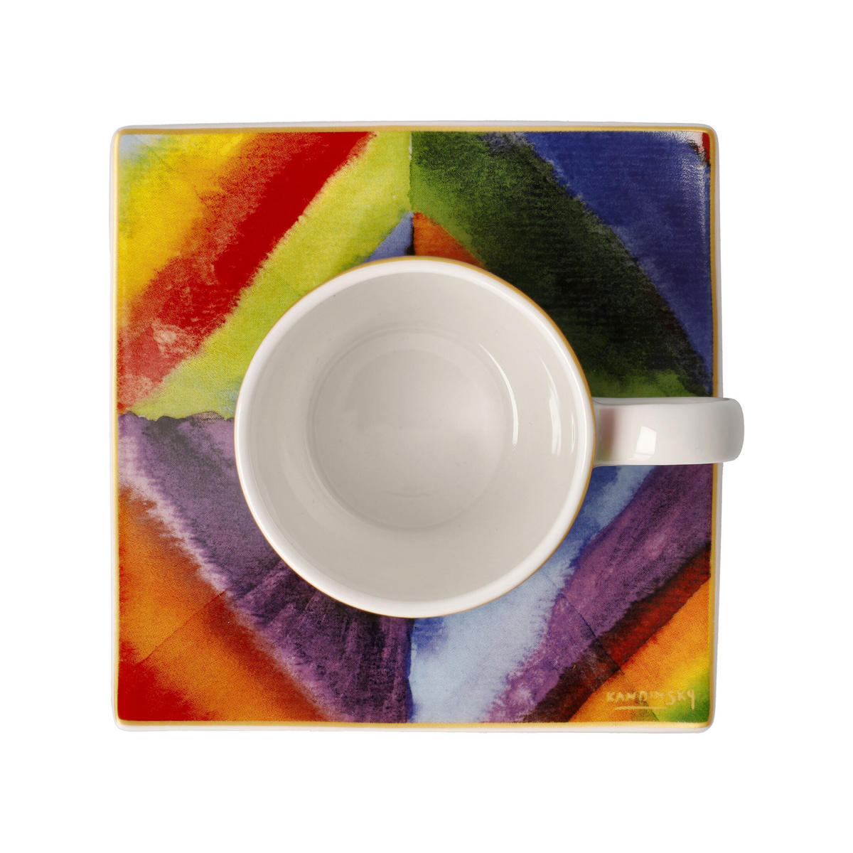 ESPRESSOTASSE Wassily Kandinsky - Farbstudie, Fine Bone China, Bunt, 100 ml - Multicolor, Keramik (0.1L) - Goebel