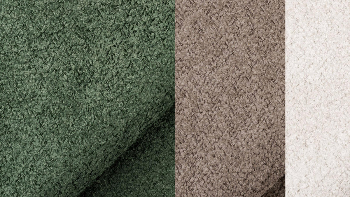 ECKSOFA CALME 5-Sitzer, olive und beige - Olivgrün, Holz/Textil (294/229cm) - Courtois Laville