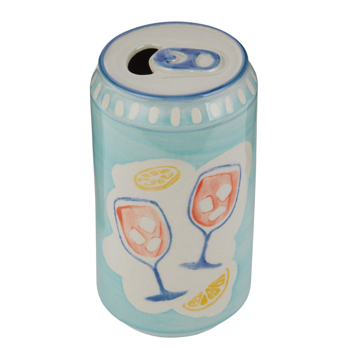 VASE Beverage "Dose" - Blau, Keramik (12cm) - Butlers