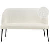 2-SITZER-KÜCHENSOFA Bouclé weiß Osby - Schwarz/Weiß, Textil (130/85/49cm) - Beliani