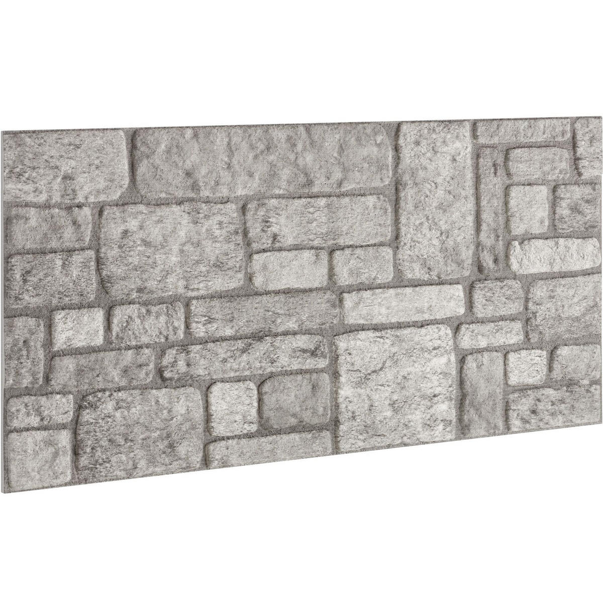 3D-WANDPANEELE , 100 x 50 x 2 cm, 5 m² Abdeckungsfläche, flexibel zuschneidbar, Naturstein dunkelgrau - Grau, Kunststoff (50/2/100cm) - tectake