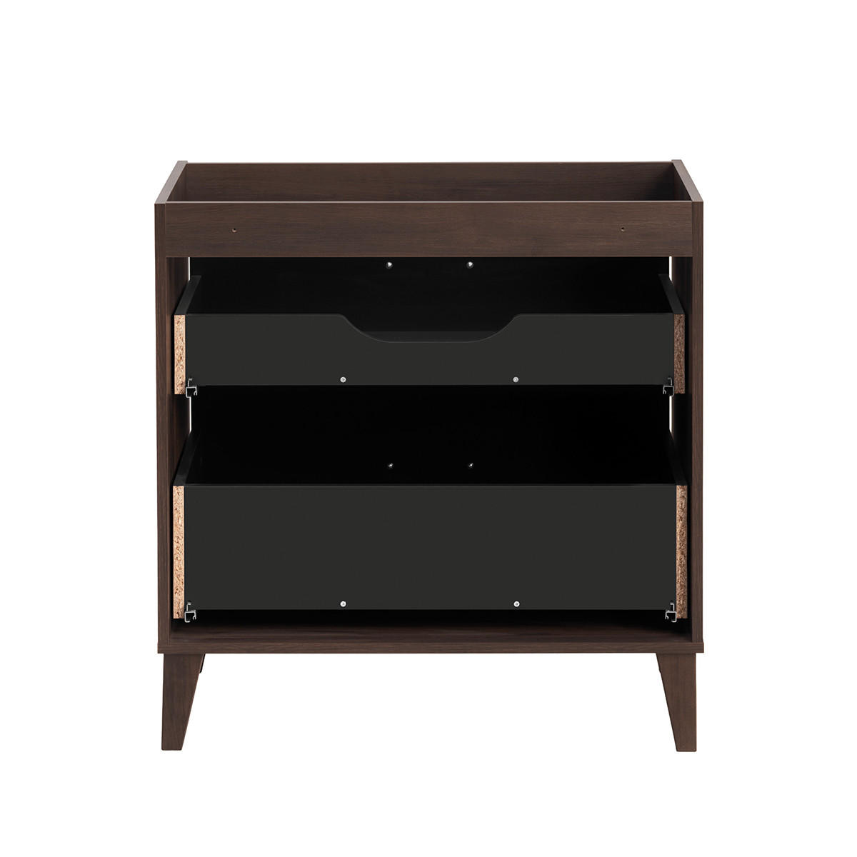 WASCHTISCH 80cm Moka Holz - Braun, Holzwerkstoff (80/84.5/46cm) - Petits-meubles