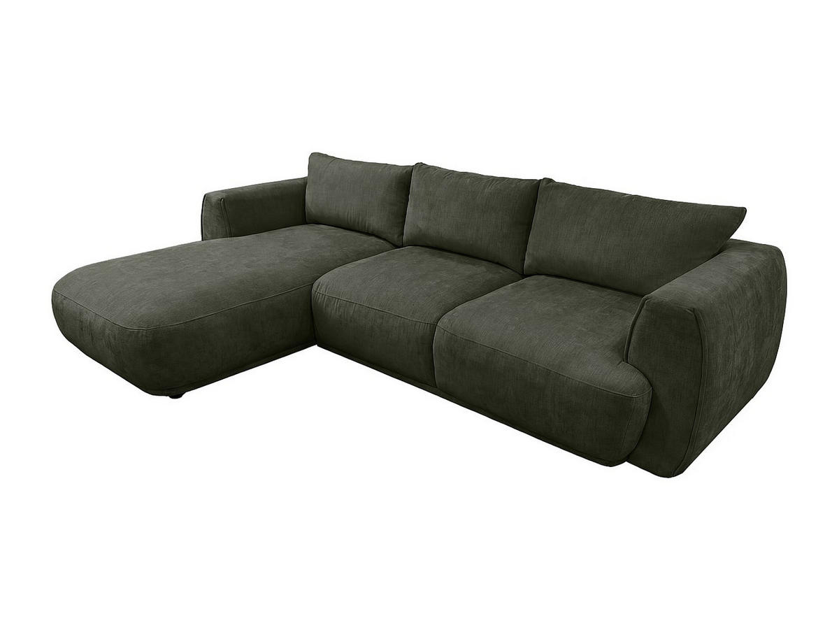 SOFA - 5 Personen - stoff - grün Pukima - Grün, Kunststoff/Textil (276/97cm) - Vente-Unique