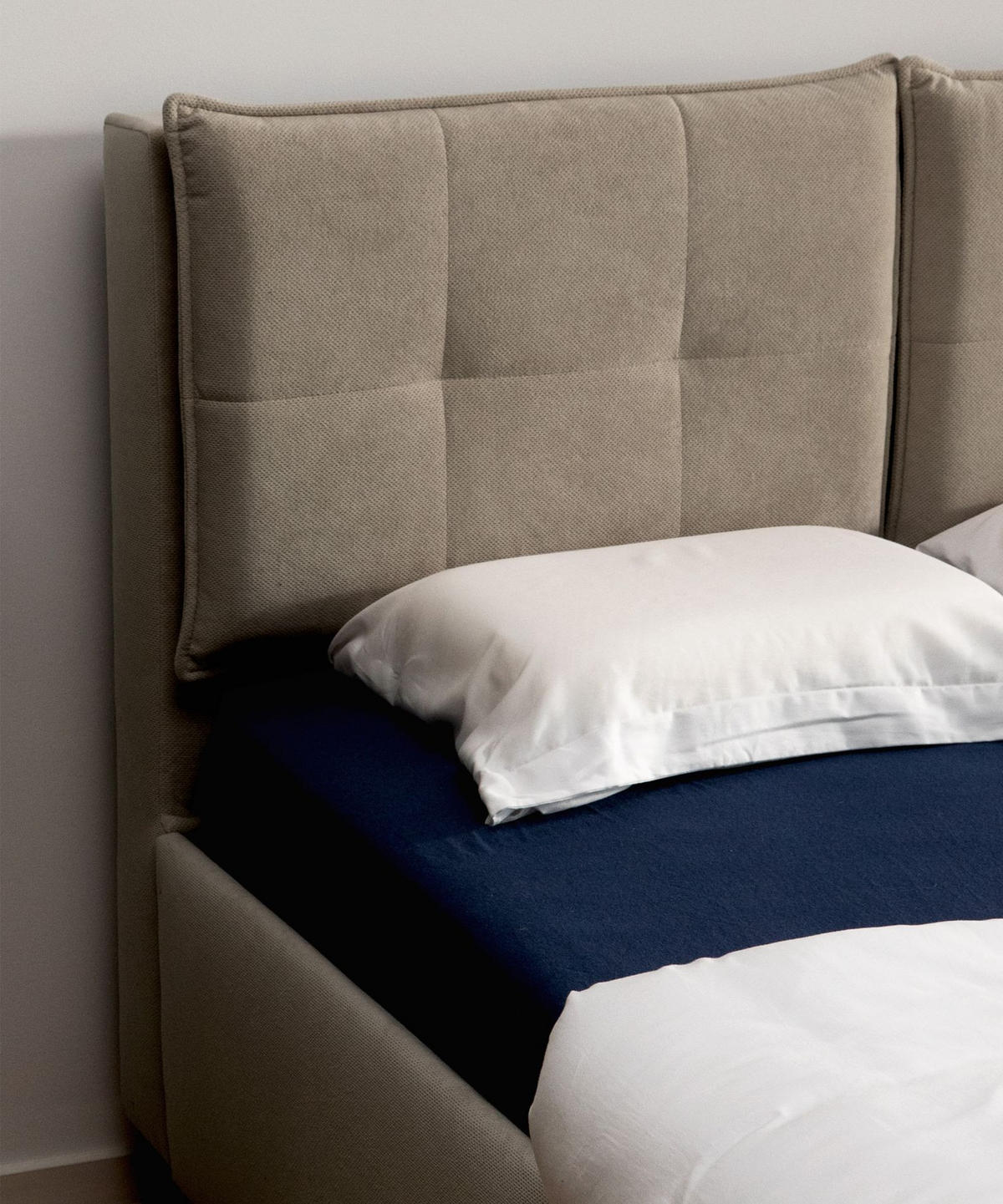 POLSTERBETT Belleo Dunkelbeige 180x200 cm - Schwarz/Cappuccino, Textil/Metall (180/200cm) - Selsey