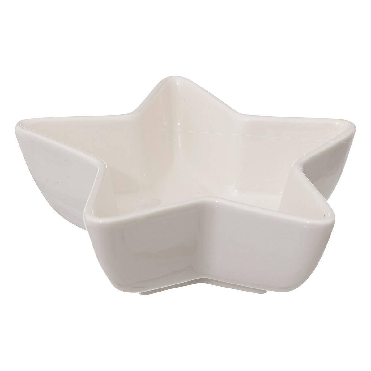 SCHÄLCHEN Sternform 42 cm - Weiß, Naturmaterialien (14/6.5/42cm) - Atmosphera Createur d´interieur