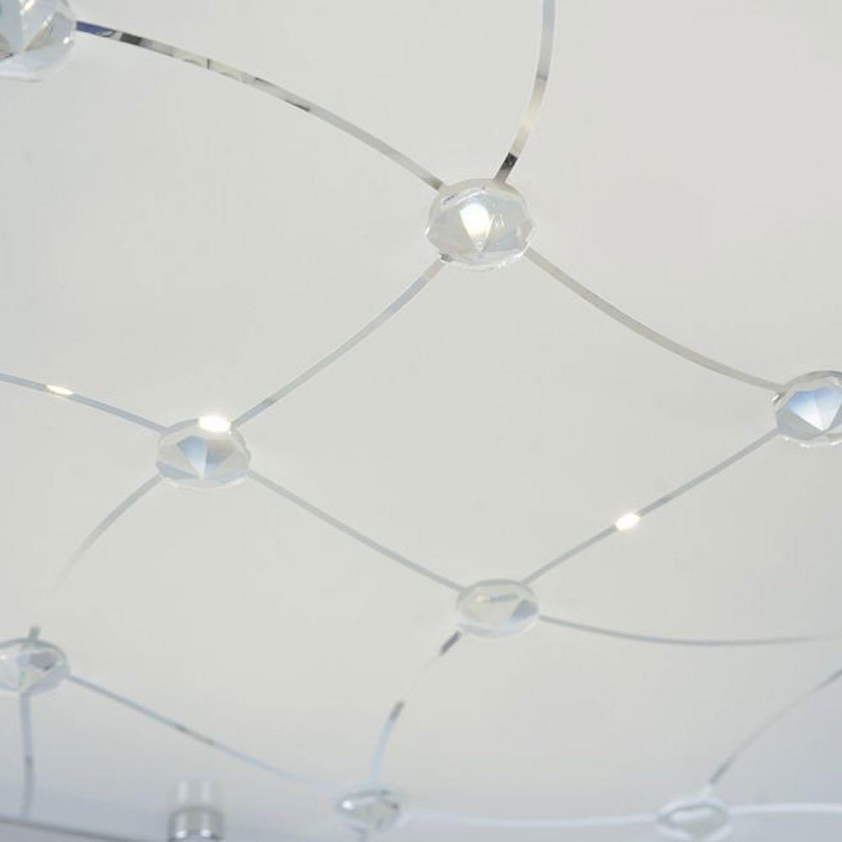 LED DECKENLEUCHTE Chrom Weiß Glas - Weiß, Glas (32/32/7.5cm)