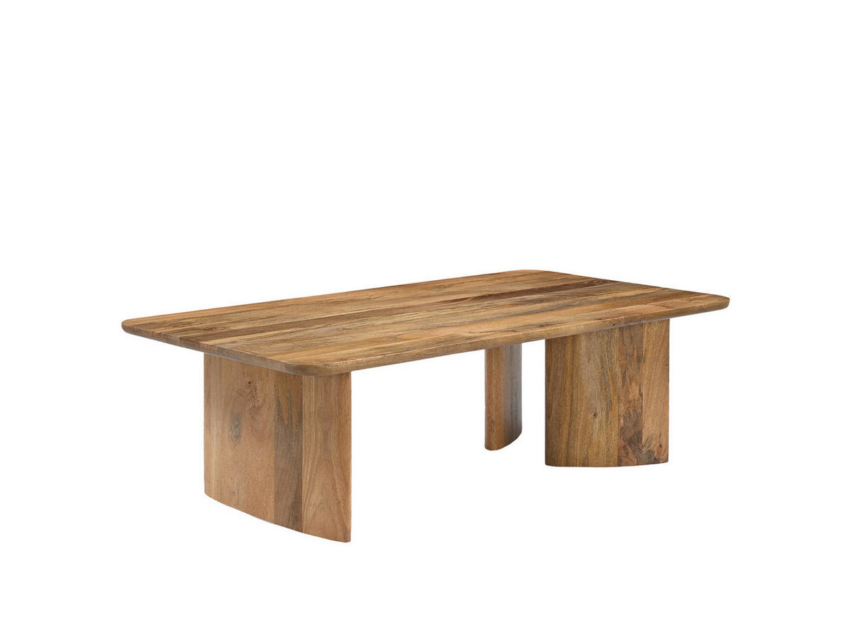 COUCHTISCH Jade Mangoholz Natur Creme - Creme, Holz (130/70/40cm)