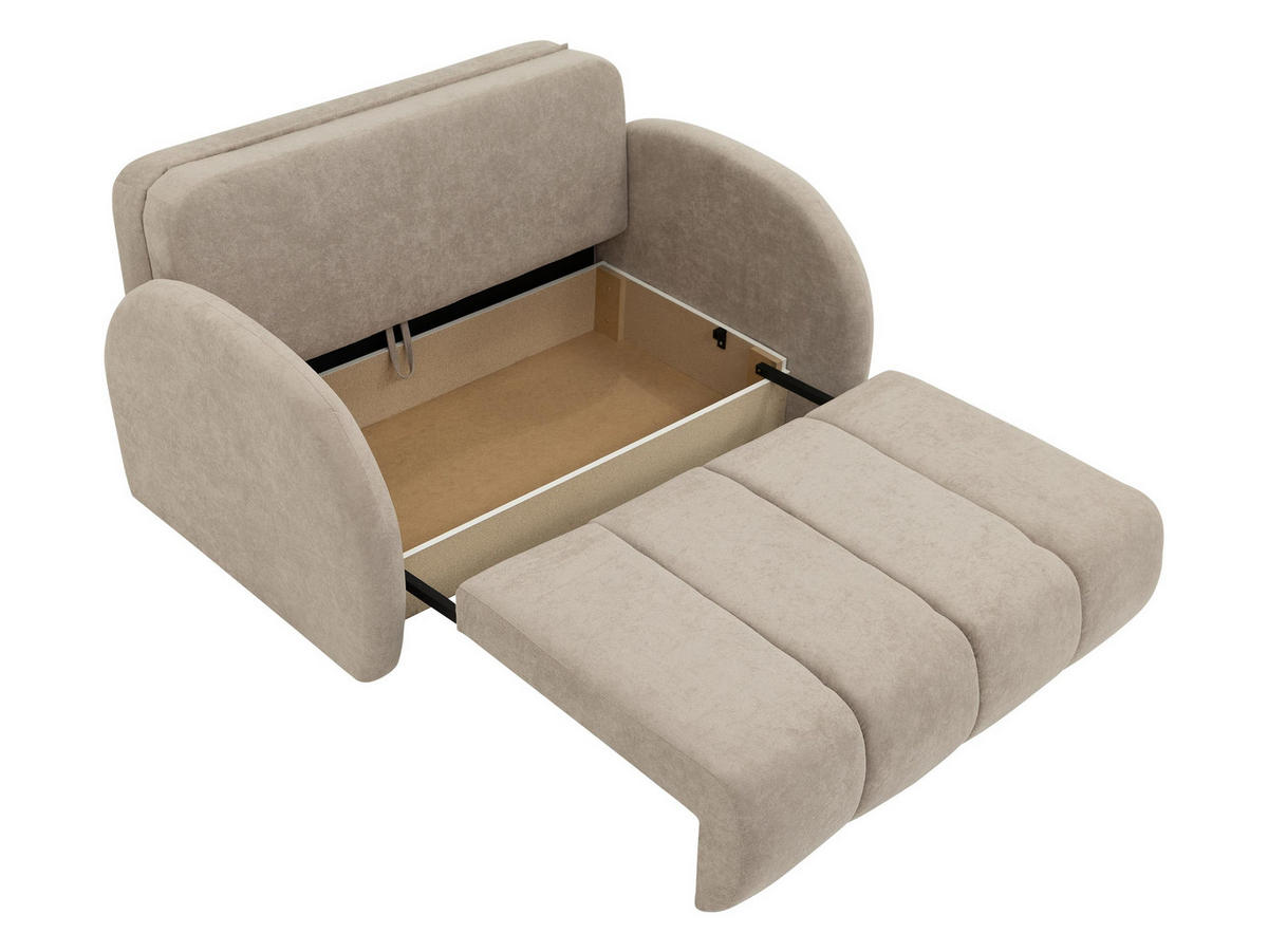 SCHLAFSOFA Viva Comfy III - Hellgrau/Schwarz, Holz/Textil (152/85/103cm) - MIRJAN24