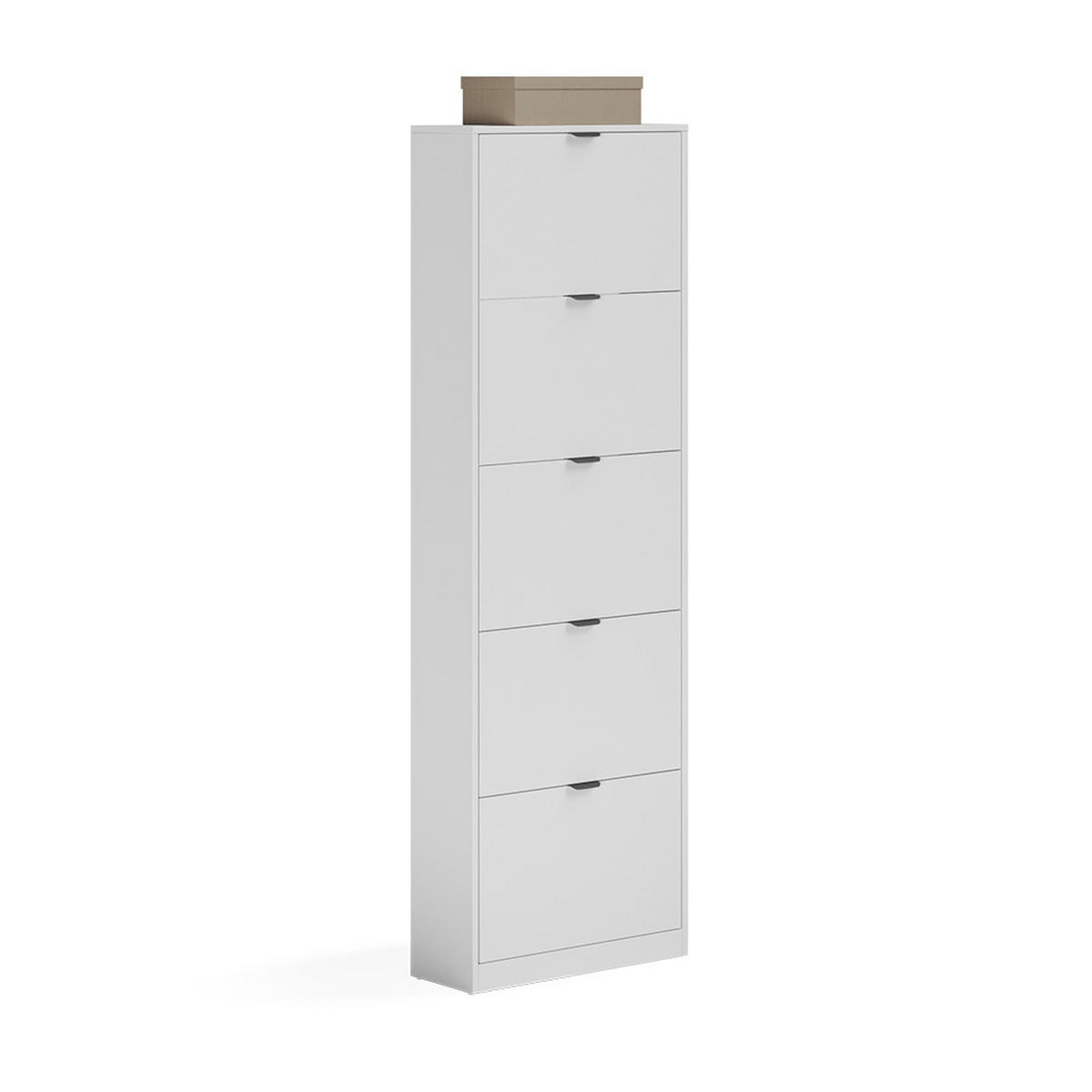 SKLÁPAČ TOPÁNOK Gizmo, biely, 59 x 181.1 cm s 5 priehradkami - čierna/biela, kompozitné drevo (59/181.1/22cm) - Vicco