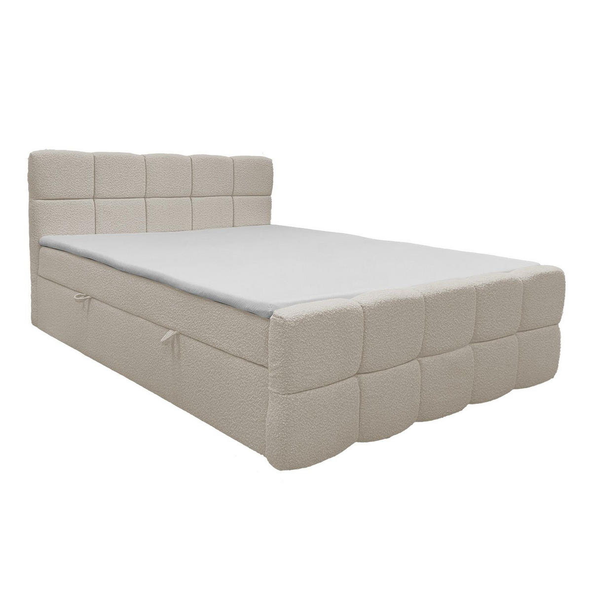 BOXBETT Calgary 180x200 Stoff beige - Beige, Textil (180/200cm) - Juskys