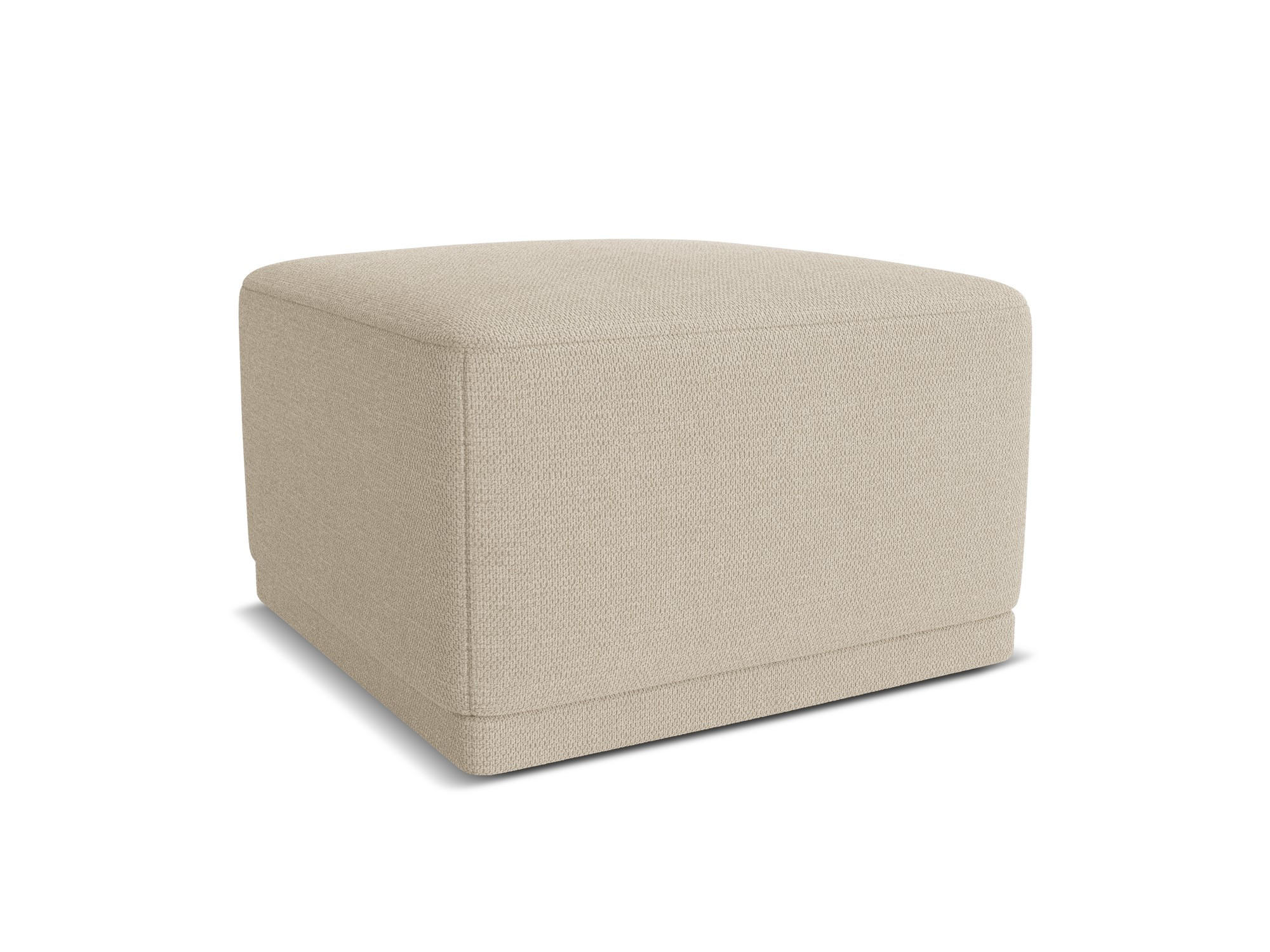 POUF Chenille Stoff Beige - Beige/Schwarz, Kunststoff/Textil (65/40/65cm) - Makamii
